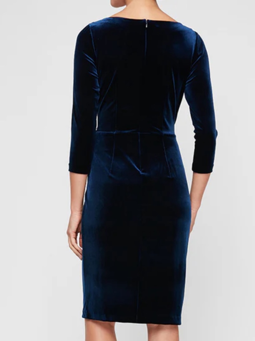 Alex evening blue velvet jewel wrap style dress size 16 - Picture 2 of 6